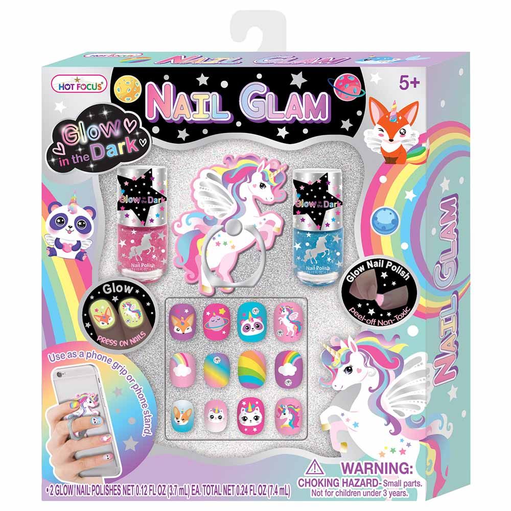 Buy Hot Focus Glow In The Dark Nail Glam Set | Yallatoys.com
