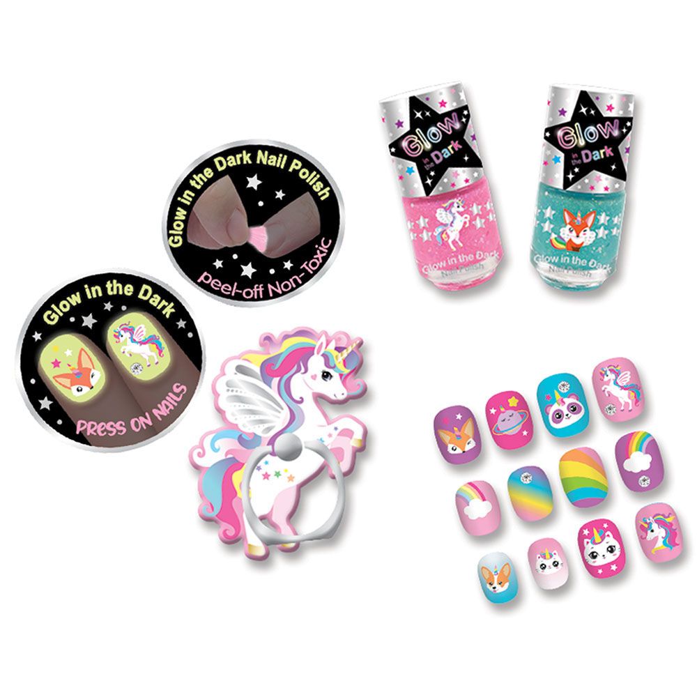 Buy Hot Focus Glow In The Dark Nail Glam Set | Yallatoys.com
