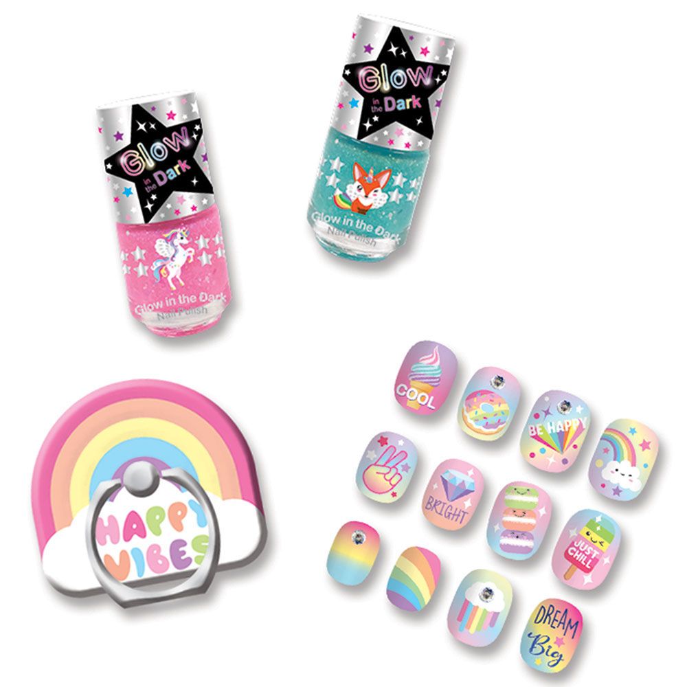 Buy Hot Focus Rainbow Nail Glam Set | Yallatoys.com