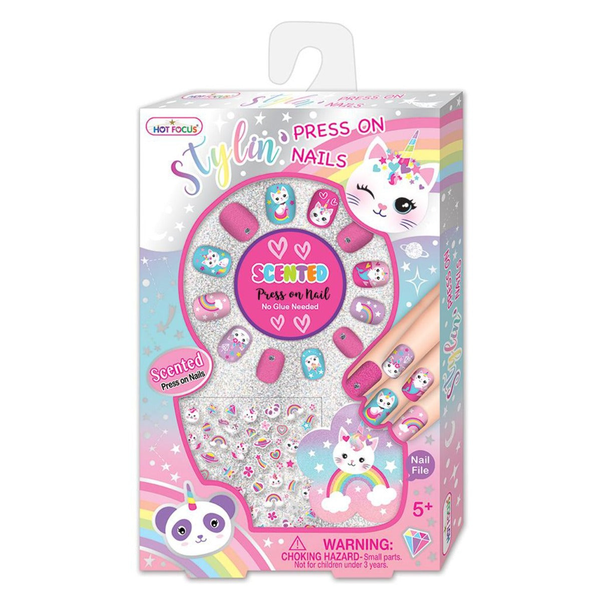 Buy Hot Focus Caticorn Stylin Press On Nails Kit | Yallatoys.com