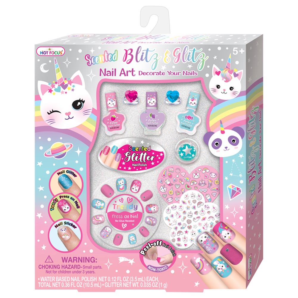 Buy Hot Focus Caticorn Blitz & Glitz Nail Art Pack | Yallatoys.com