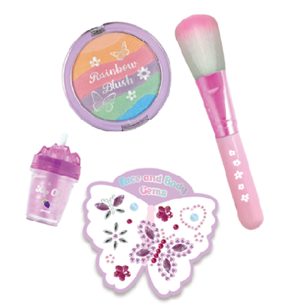 Buy Hot Focus Tie Dye Butterfly Blush And Brush Beauty Kit | Yallatoys.com