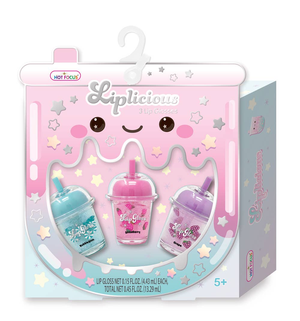 Buy Hot Focus Liplicious Set of 3 Boba Lip Glosses | Yallatoys.com