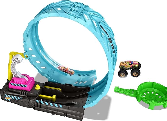 Buy Hot Wheels Monster Trucks Glow in the Dark Epic Loop Challenge Play Set | Yallatoys.com