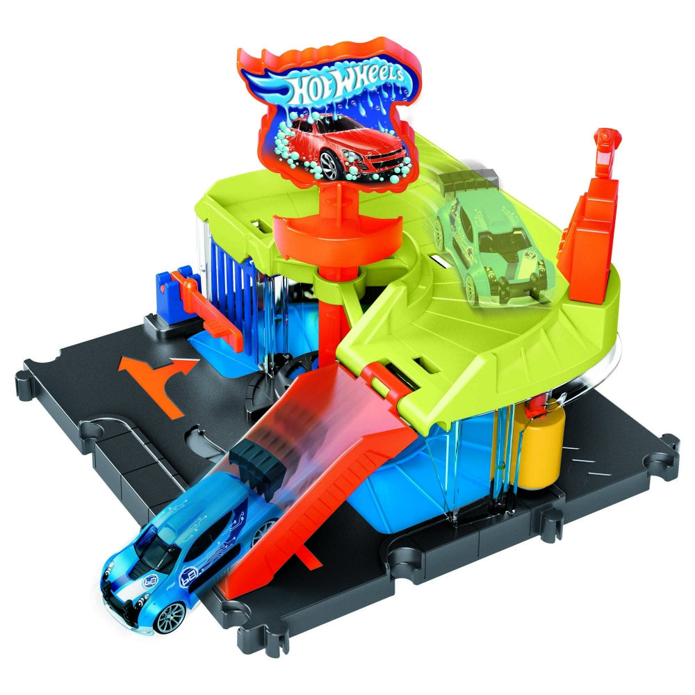 Buy Hot Wheels City Downtown Car Wash Speed Clean Playsets | Yallatoys.com