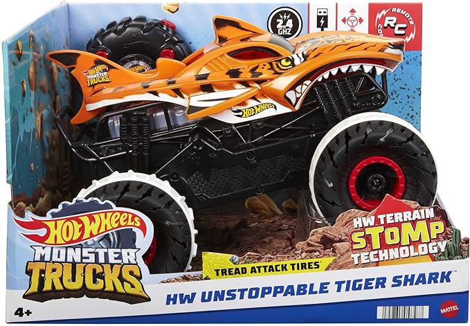 Buy Hot Wheels RC 1:15 Monster Truck Tiger Shark | Yallatoys.com