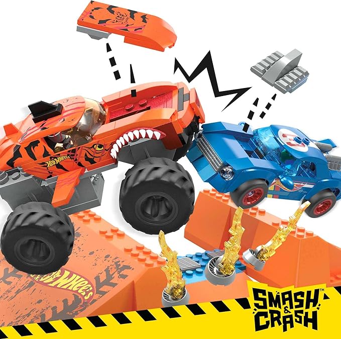 Buy Hot Wheels Smash N Crash Tiger Shark Chomp Course | Yallatoys.com