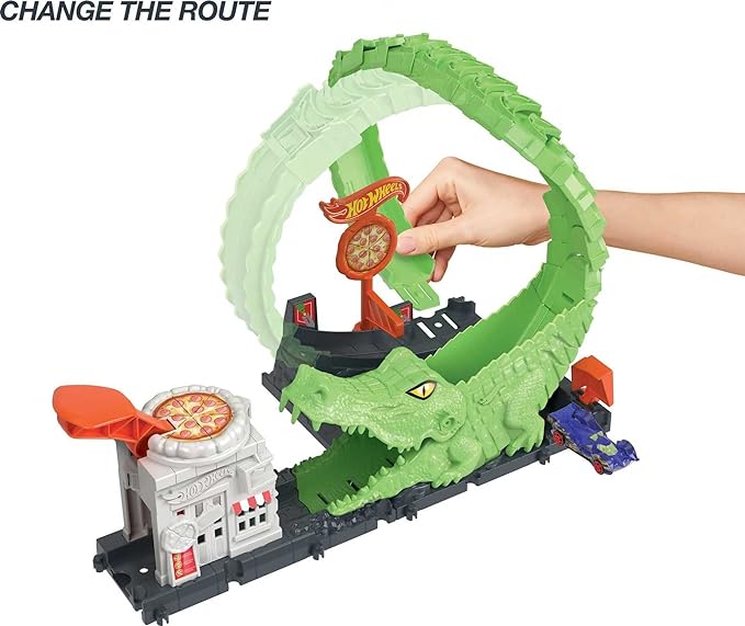 Buy Hot Wheels City Nemesis Gator Pizza Shop | Yallatoys.com