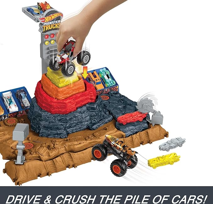 Buy Hot Wheels Monster Trucks Arena World Main Event Bone Shakers Ultimate Crush Yard | Yallatoys.com
