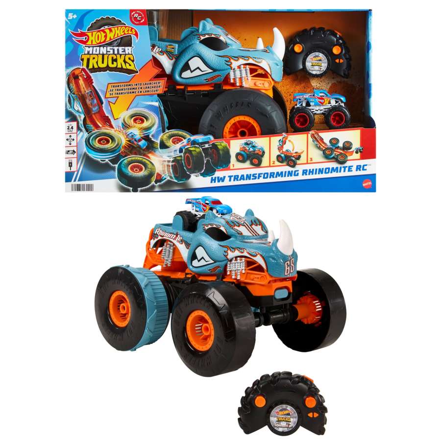 Buy Hot Wheels RC 1:12 Monster Trucks Transforming Rhinomite | Yallatoys.com