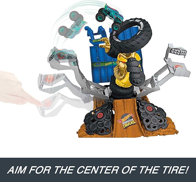 Buy Hot Wheels Monster Trucks Arena World Championship Mega Wrex vs Gorzilla | Yallatoys.com