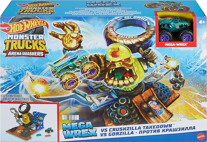 Buy Hot Wheels Monster Trucks Arena World Championship Mega Wrex vs Gorzilla | Yallatoys.com