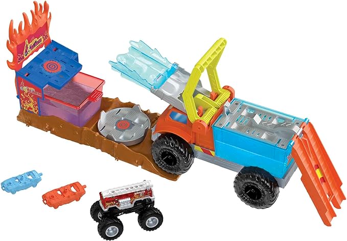 Buy Hot Wheels MT Arena Smashers 5 Alarms Color Shifter Water Blast Smash Playset | Yallatoys.com