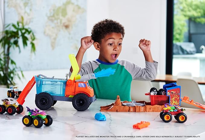 Buy Hot Wheels MT Arena Smashers 5 Alarms Color Shifter Water Blast Smash Playset | Yallatoys.com