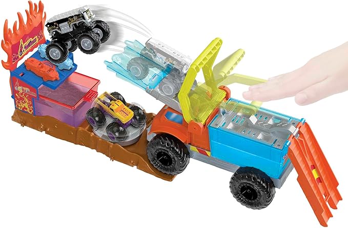 Buy Hot Wheels MT Arena Smashers 5 Alarms Color Shifter Water Blast Smash Playset | Yallatoys.com