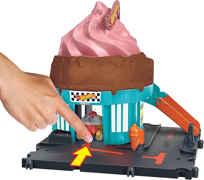 Buy Hot Wheels City Downtown Ice Cream Shop Playsets | Yallatoys.com