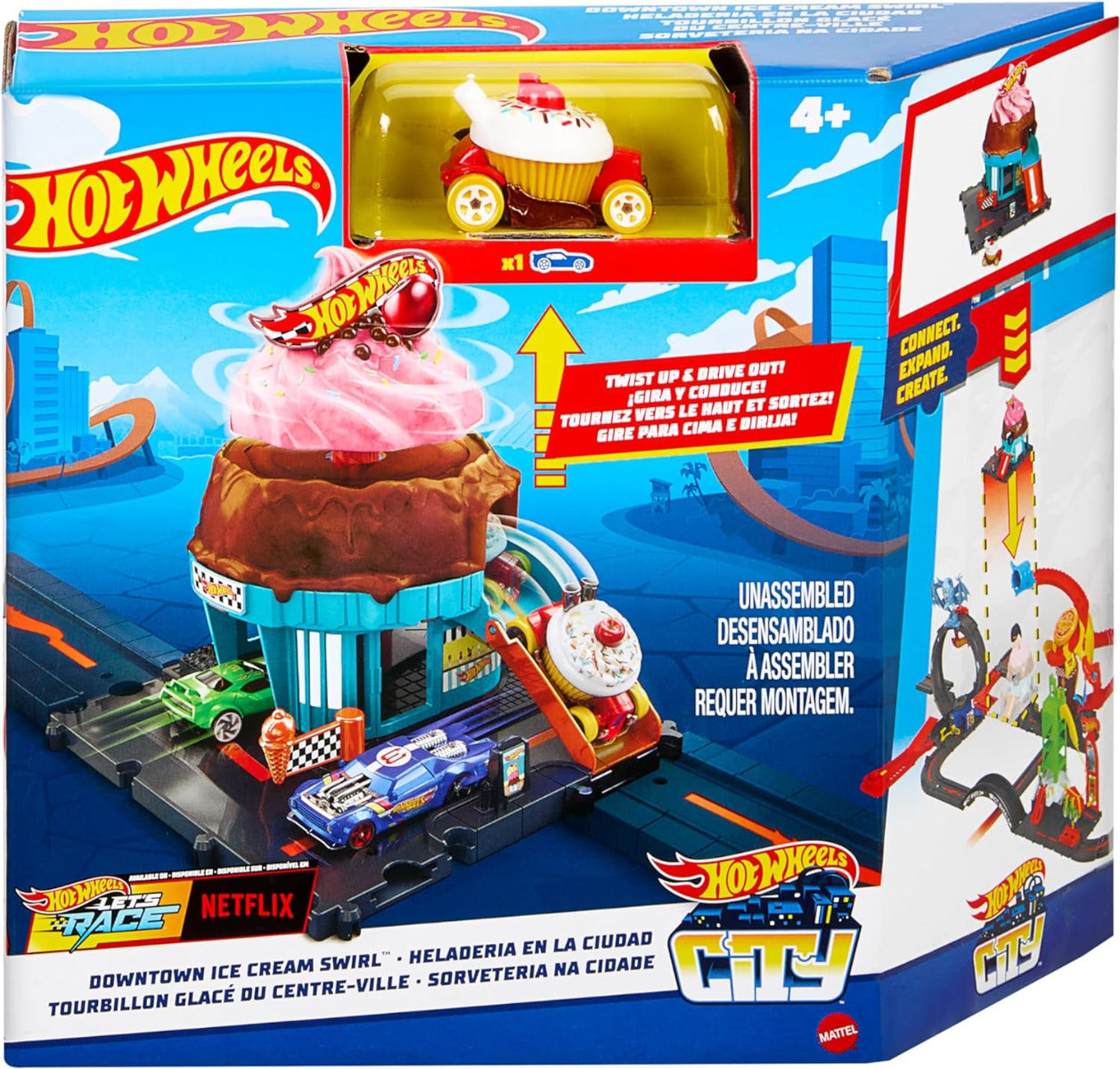 Buy Hot Wheels City Downtown Ice Cream Shop Playsets | Yallatoys.com