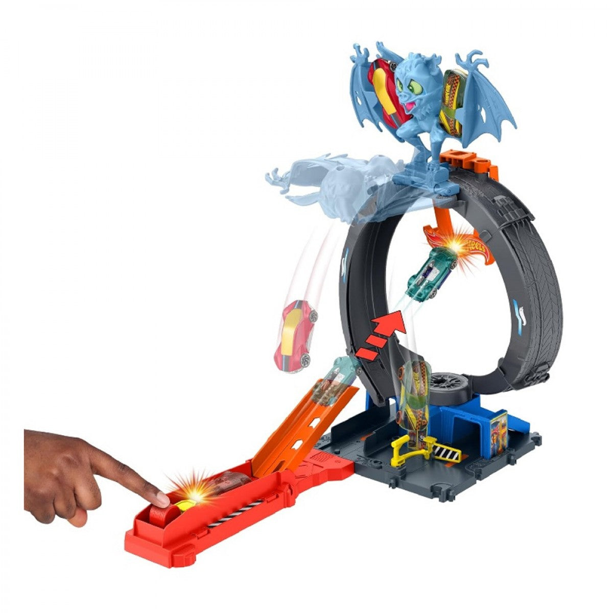 Buy Hot Wheels City Nemesis Bat Vs Tire Shop Playset | Yallatoys.com
