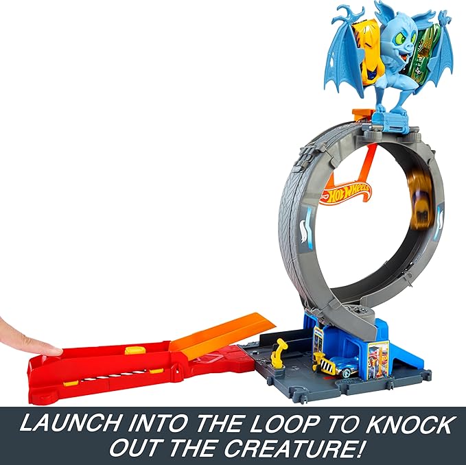 Buy Hot Wheels City Nemesis Bat Vs Tire Shop Playset | Yallatoys.com