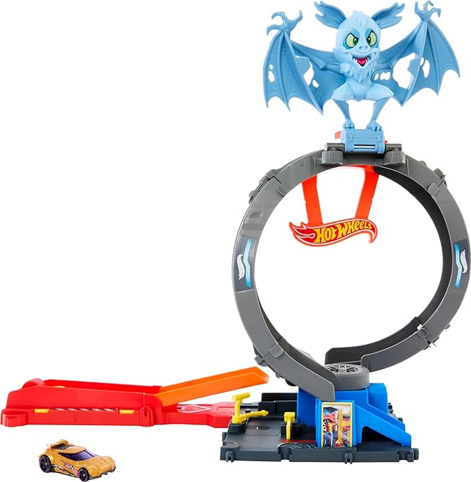 Buy Hot Wheels City Nemesis Bat Vs Tire Shop Playset | Yallatoys.com