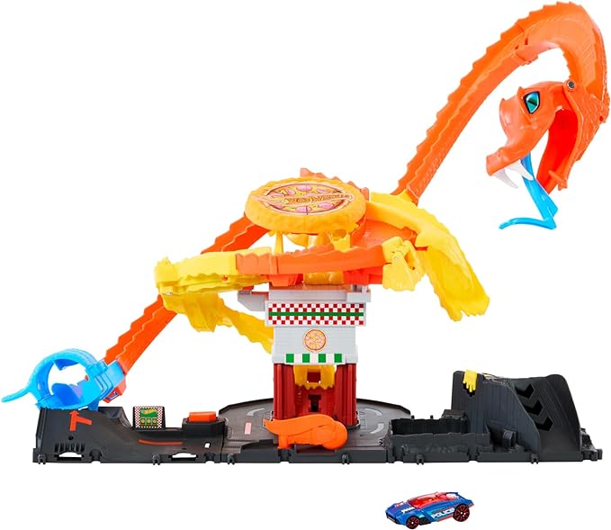 Buy Hot Wheels City Hot Wheels City Snake & Pizza Shop Playsets | Yallatoys.com