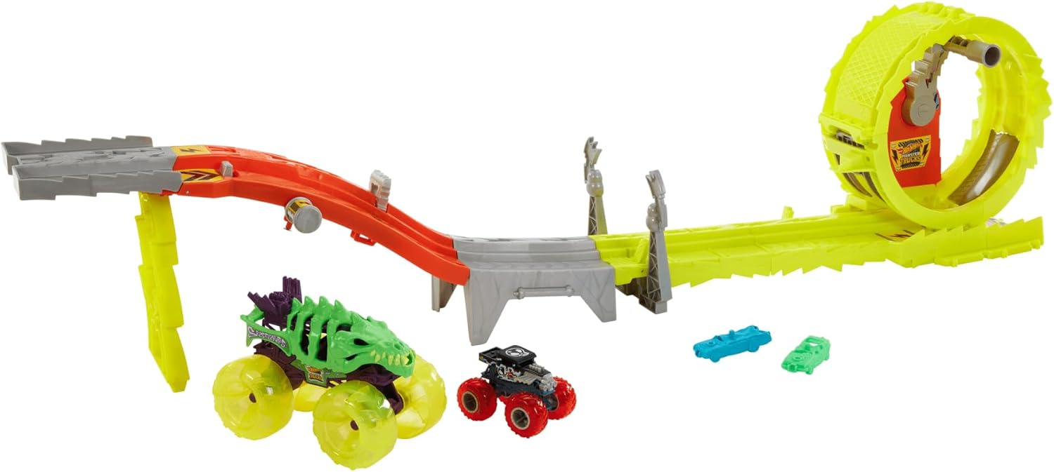 Buy Hot Wheels Monster Trucks Track Set with 2 Toy Trucks | Yallatoys.com