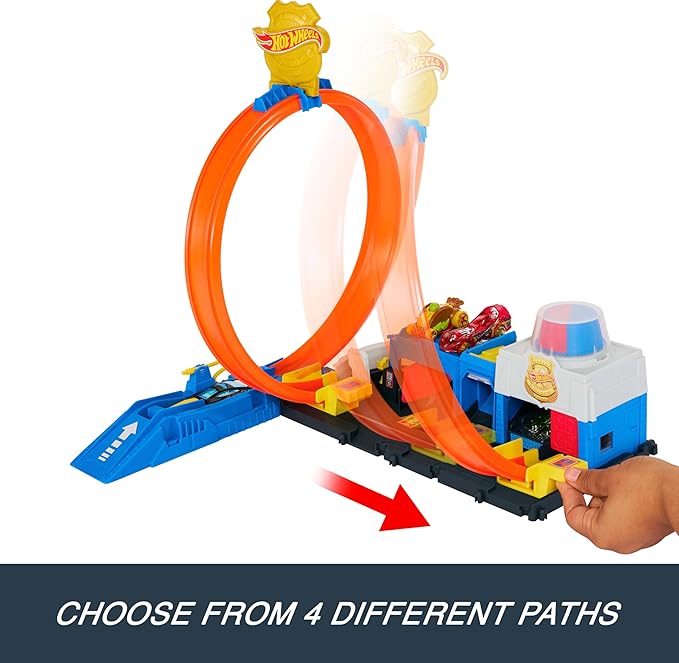 Buy Hot Wheels Toy Car Track Set Super Police | Yallatoys.com