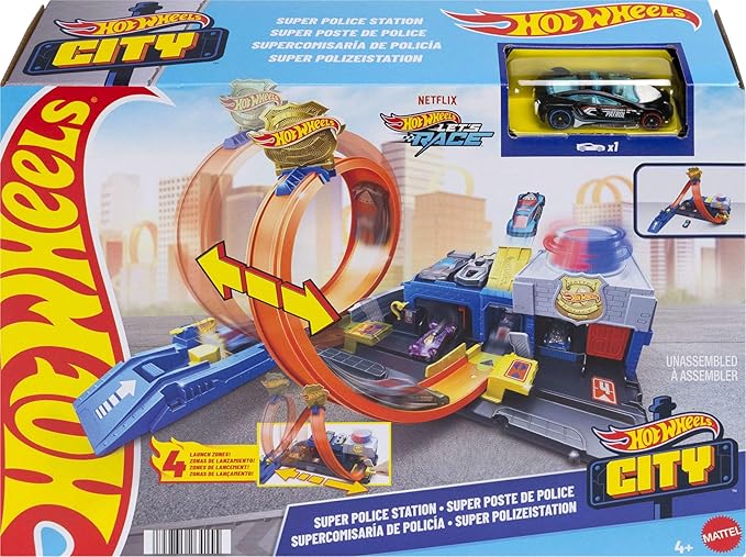 Buy Hot Wheels Toy Car Track Set Super Police | Yallatoys.com