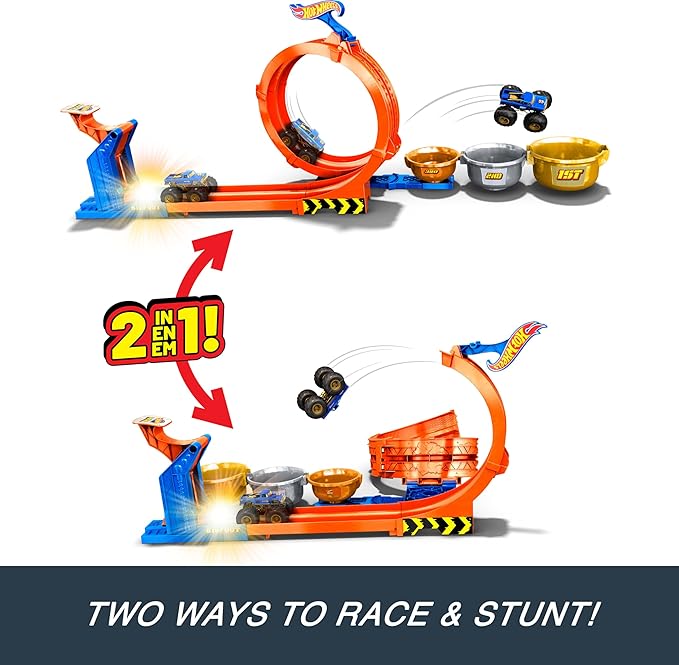 Buy Hot Wheels Monster Trucks Toy Truck And Track Set | Yallatoys.com