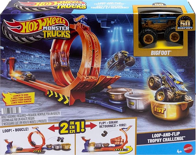 Buy Hot Wheels Monster Trucks Toy Truck And Track Set | Yallatoys.com