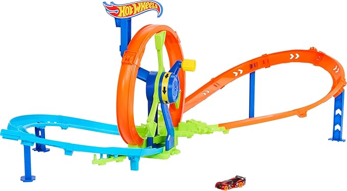 Buy Hot Wheels Toy Car Track Set Launch And Loop Playset  | Yallatoys.com