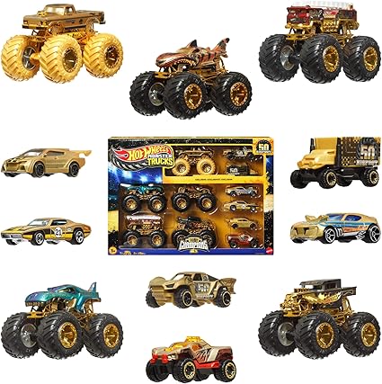 Buy Hot Wheels Toy Cars And Trucks Monster Trucks Trophy Champions Collection | Yallatoys.com