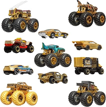 Buy Hot Wheels Toy Cars And Trucks Monster Trucks Trophy Champions Collection | Yallatoys.com