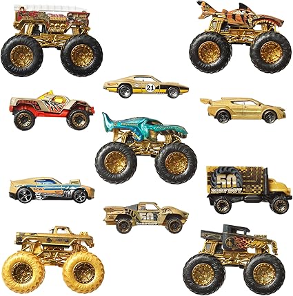 Buy Hot Wheels Toy Cars And Trucks Monster Trucks Trophy Champions Collection | Yallatoys.com