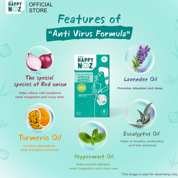 Happy Noz Adult Virus With Turmeric 100 Percent Organic Onion Sticker