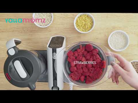 Babymoov Nutribaby White Food Prep Maker with 15 Reusable Food Pouches Babymoov Yallatoys