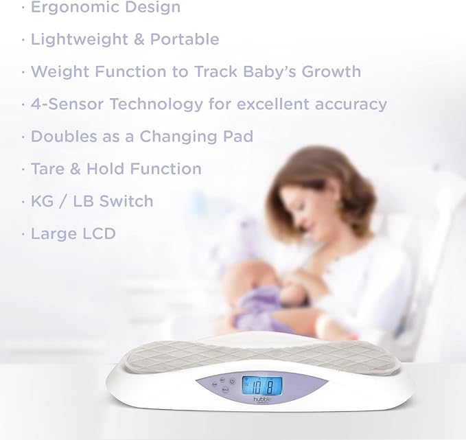 Hubble Grow Smart Baby Scale With Bluetooth White Hubble Yallatoys