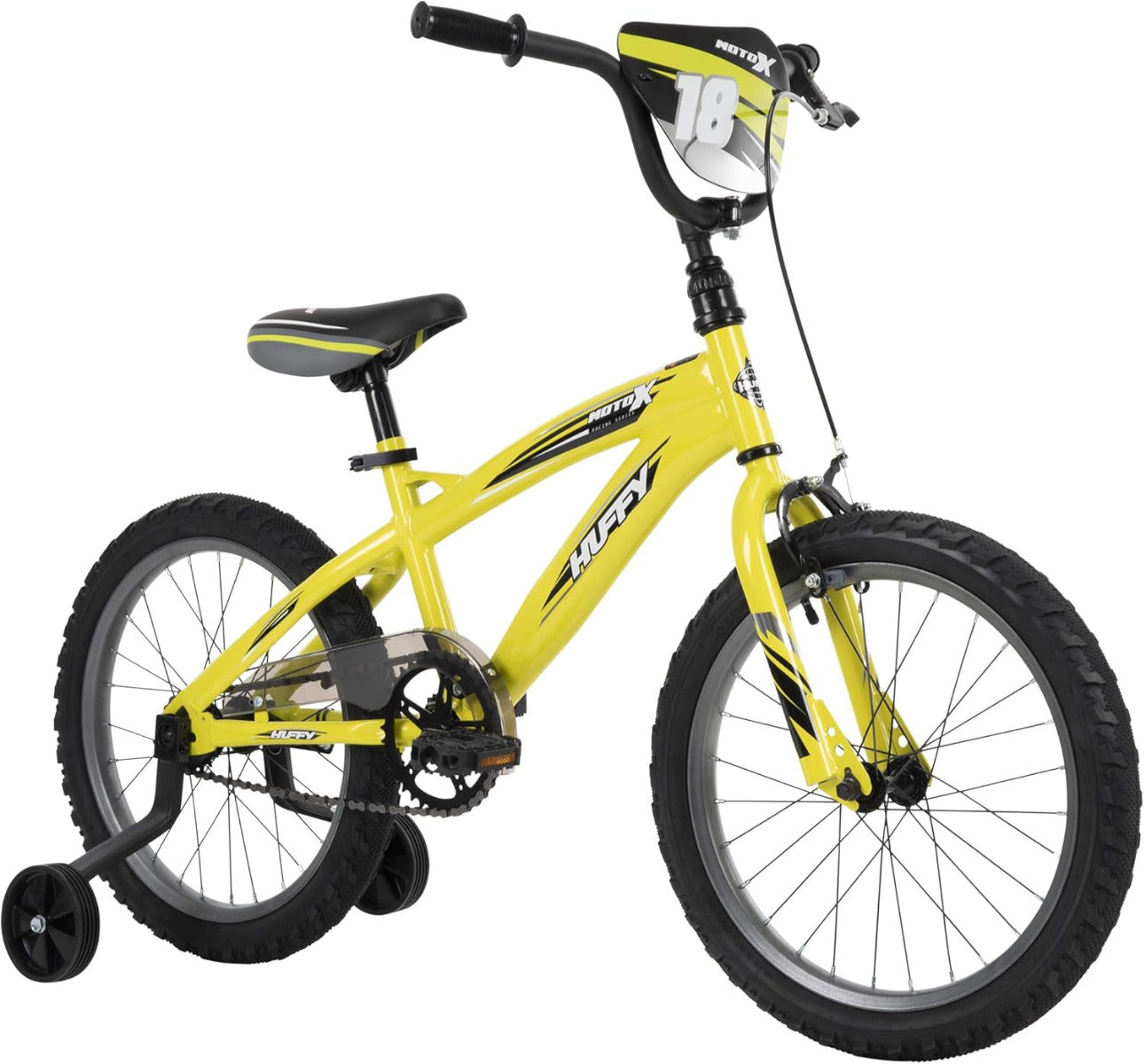 Buy Huffy 18inch Moto X Bicycle with Training Wheels Yellow | Yallatoys.com