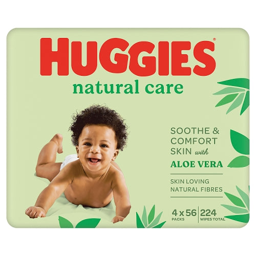 Huggies Baby Wipes Natural Care 56's 2+2 Huggies Yallatoys