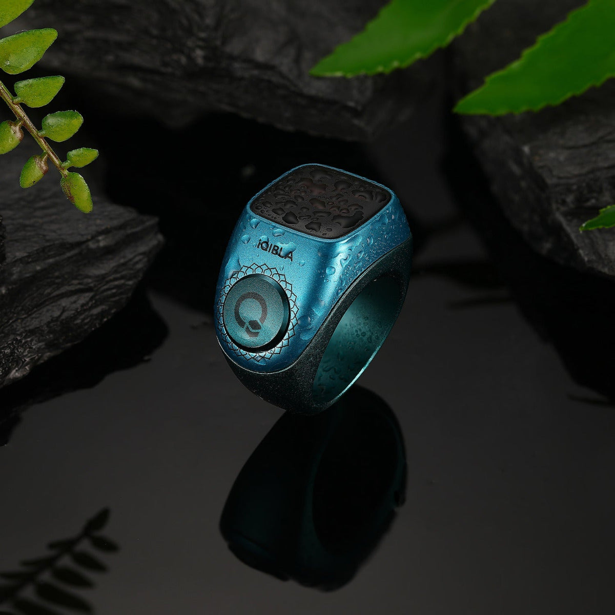 iQibla Zikr Ring NOOR N05 18mm blue prayer counter