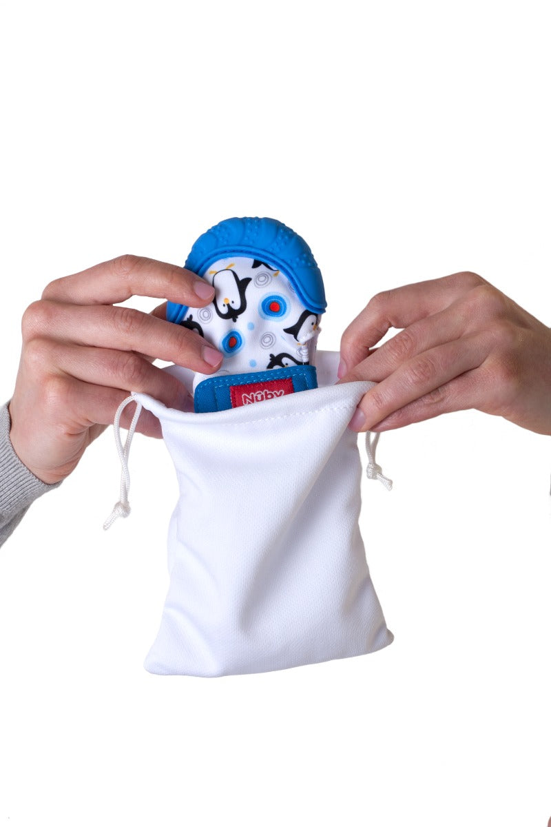 Nuby Happy Hands Teething Mitten 1 Pc Blue Nuby Yallatoys