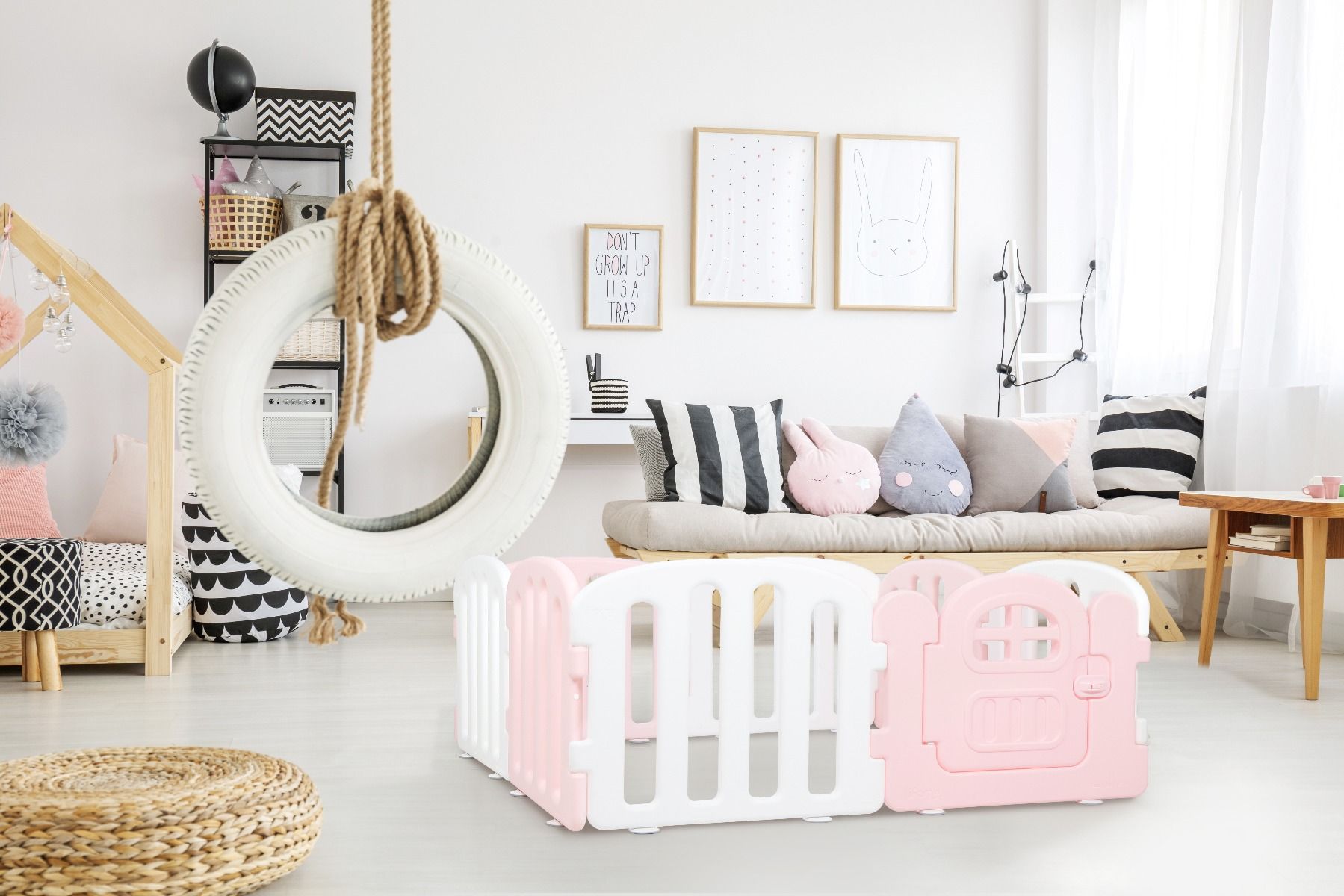 Buy iFam First Baby Room Baby Pink + White | Yallatoys.com