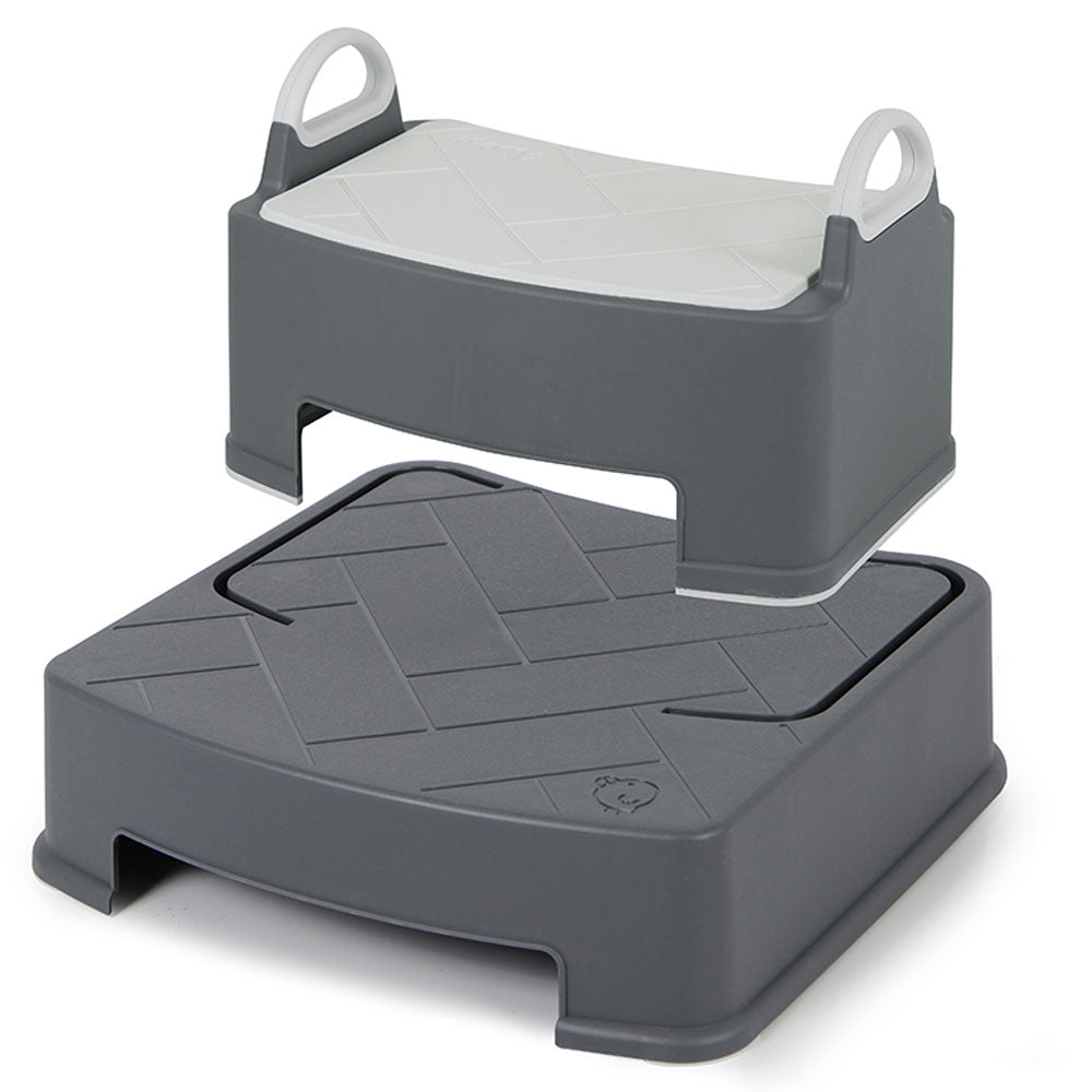 Buy iFam Herringbone Handle Step Stool Dark Grey | Yallatoys.com