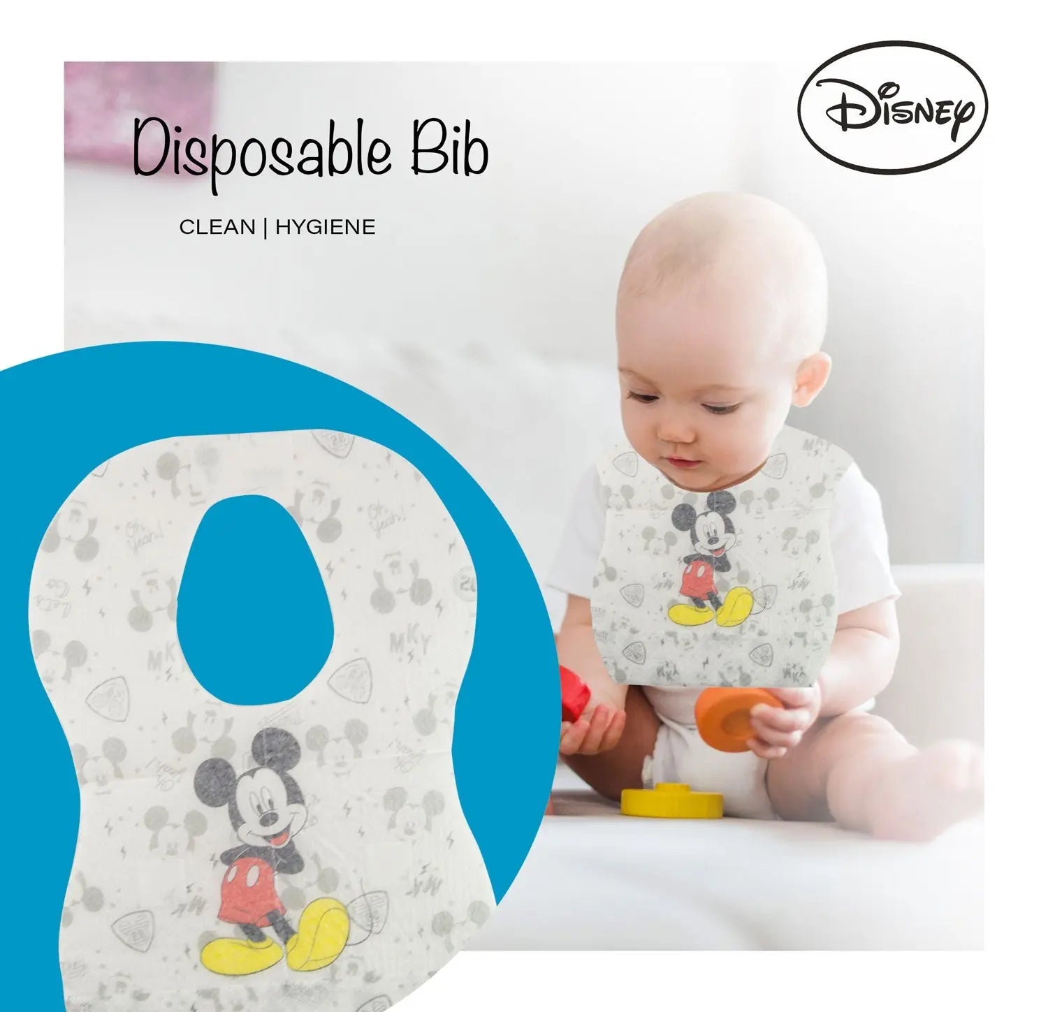 Infant Bib 8 Pack Disposable Bibs  Mickey Infant Bib Yallatoys