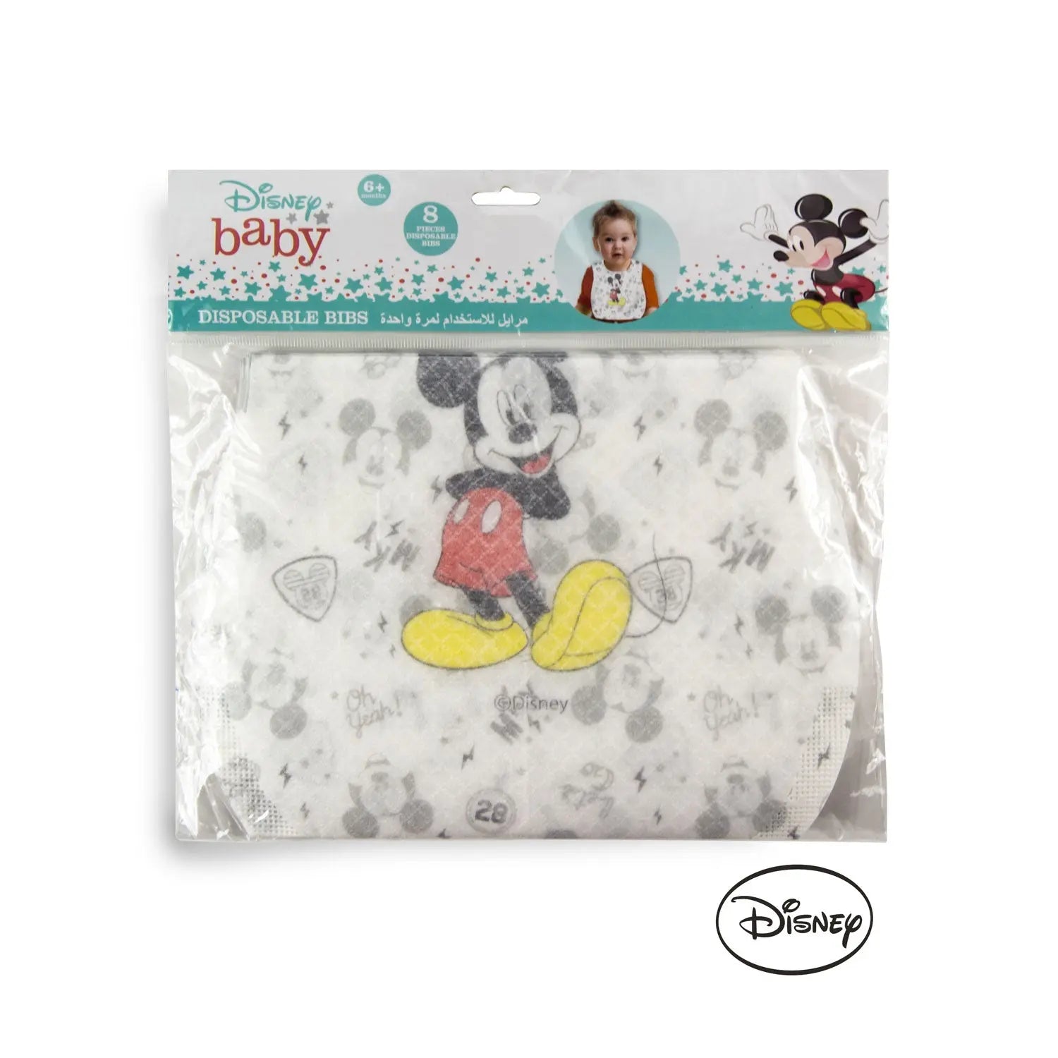 Infant Bib 8 Pack Disposable Bibs  Mickey Infant Bib Yallatoys
