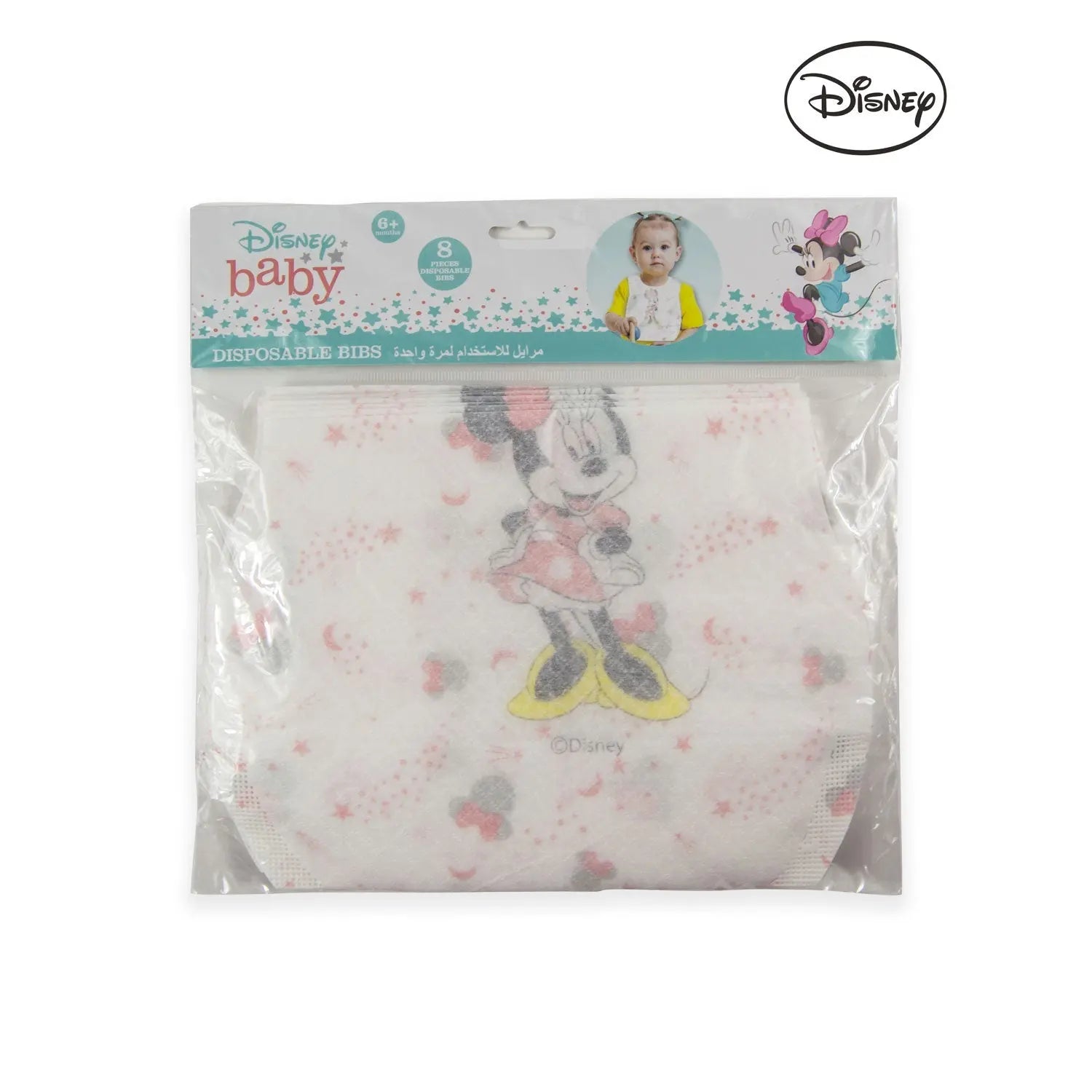Infant Bib 8 Pack Disposable Bibs  Minnie Infant Bib Yallatoys
