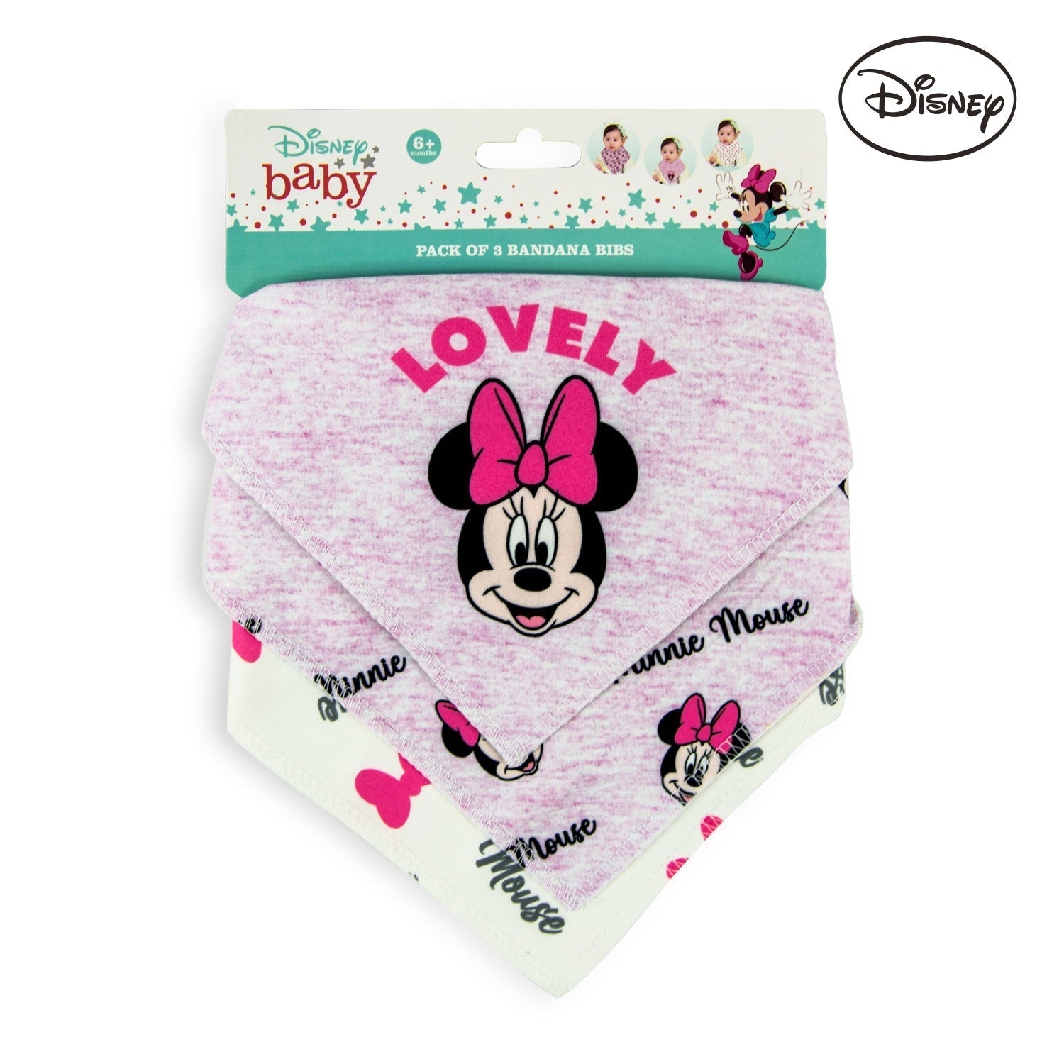 Infant Bib Po3 Mickey Bandana Bibs - 2 Infant Bib Yallatoys