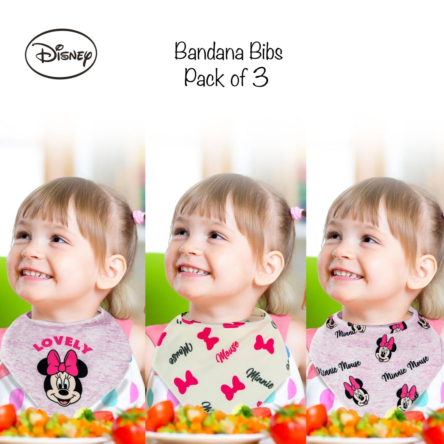 Infant Bib Po3 Mickey Bandana Bibs - 2 Infant Bib Yallatoys
