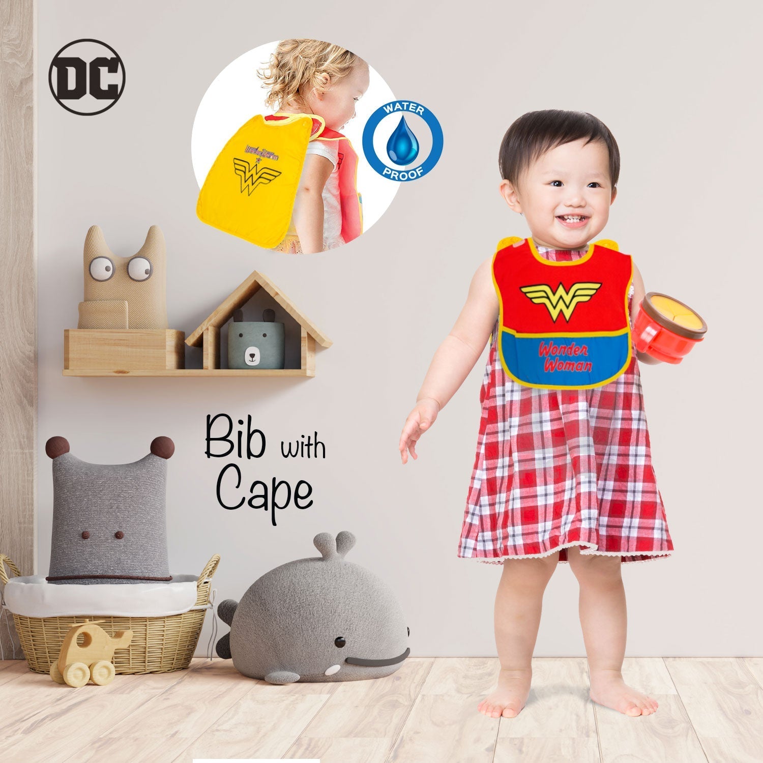 Infant Bib Po1 Bib With Cape - 3 Infant Bib Yallatoys