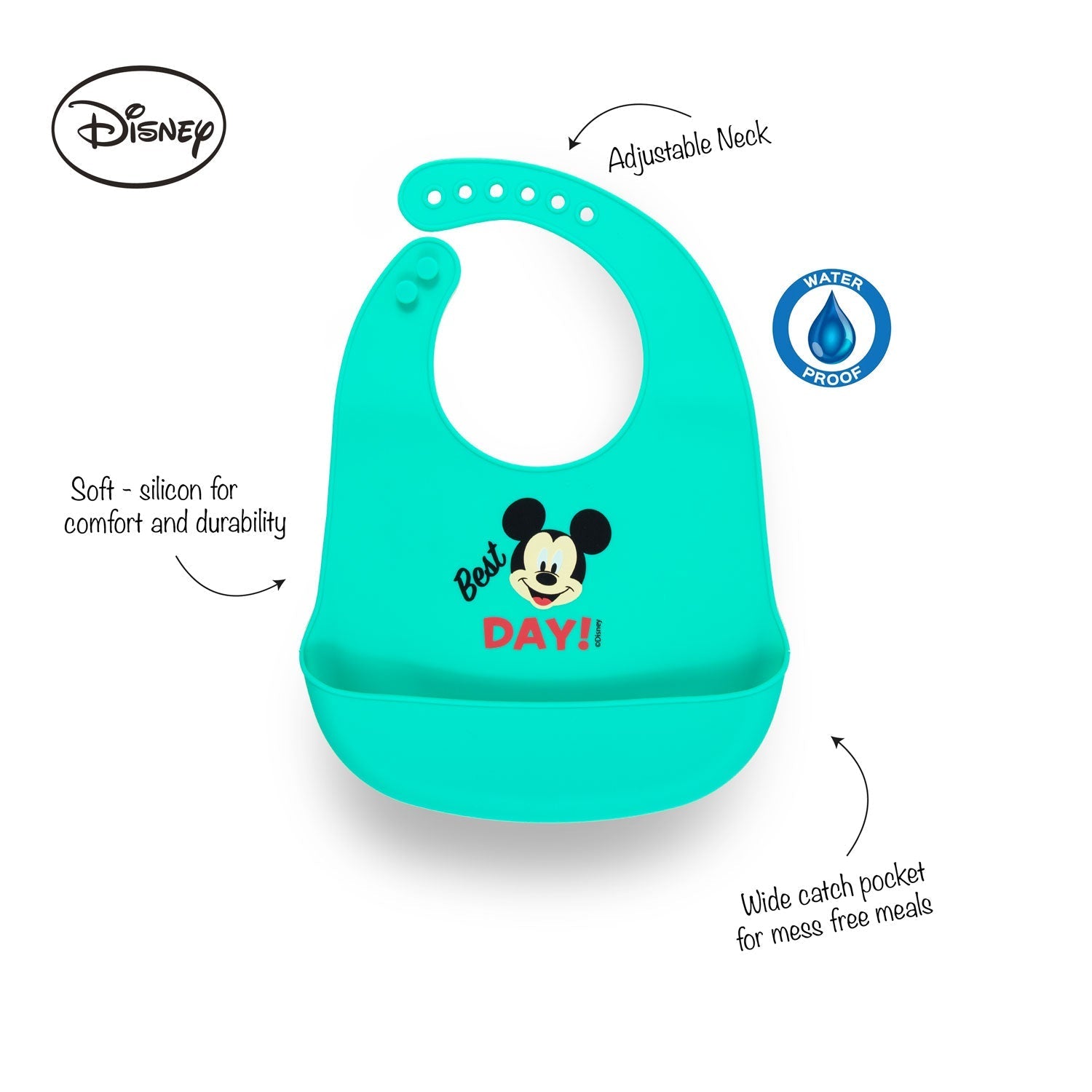 Infant Bib Comfi Neck Catch Silicone Bib - 2 Infant Bib Yallatoys